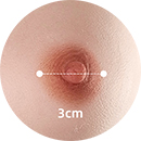 3cm Areola Size